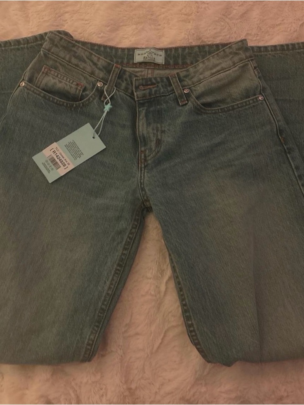 REVICE Men's Straight Jeans in Washed Blue